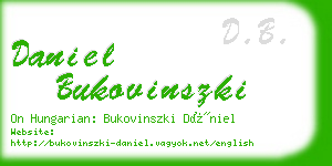 daniel bukovinszki business card